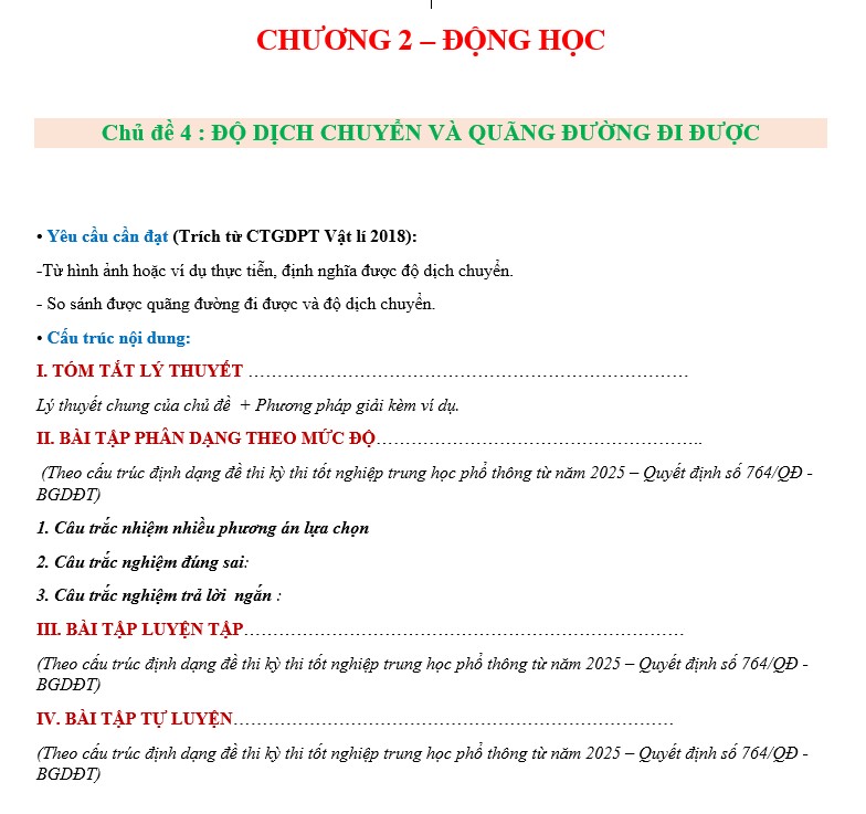 CHƯƠNG 2 - ĐỘNG HỌC